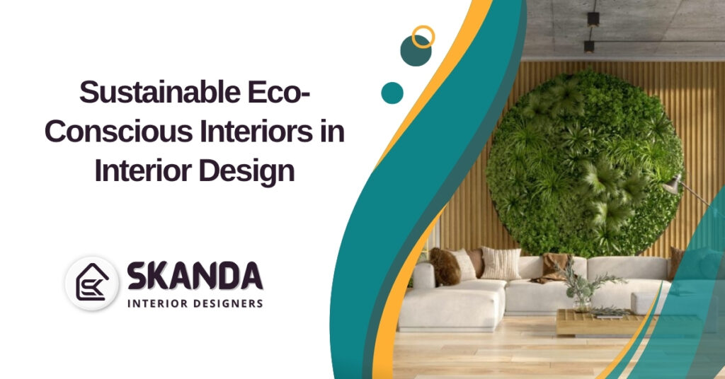 Eco-conscious Indian living room with bamboo furniture, indoor plants, and natural lighting