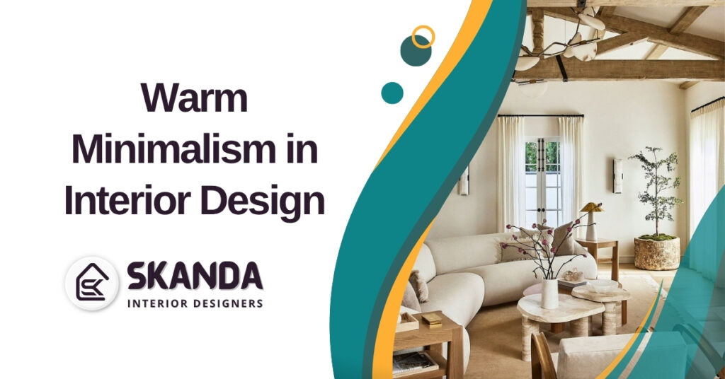 Cozy Indian living room with earthy neutral tones, natural textures and soft lighting