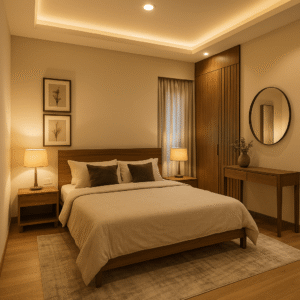 Bed Rooms Interior Designing Tirupati by Skanda Interiors